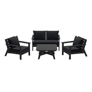 WestinTrends Avalon Outdoor 5-Piece Modular Sectional Patio Furniture Sofa Set - 1 of 4