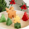 JDICTION 6 Pcs 3D Christmas Silicone Molds - Snowflakes, Elk, Snowman for Candle, Epoxy Resin, Soap, Cake - 3 of 4
