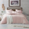 Swift Home | Microfiber Washed Crinkle Duvet Cover Set (Comforter/Duvet Insert Not Included) - 2 of 4