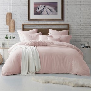 Swift Home | Microfiber Washed Crinkle Duvet Cover Set (Comforter/Duvet Insert Not Included) - 1 of 4