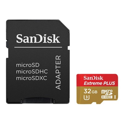 SanDisk Extreme PLUS 32GB microSD Action Camera Card