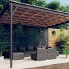 vidaXL Garden Lounge Set Grey PE rattan, powder-coated steel Large - 2 of 4