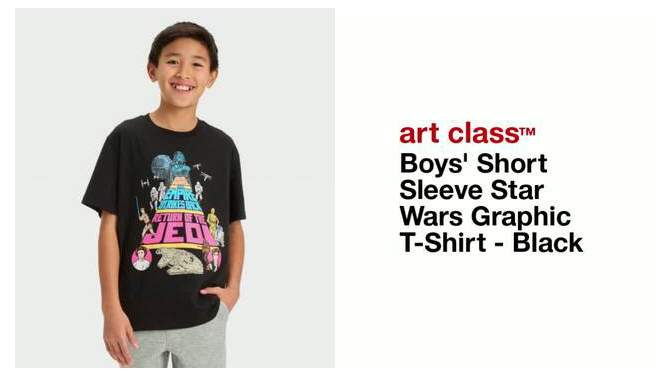 Boys' Short Sleeve Star Wars Graphic T-Shirt - art class™ Black, 2 of 5, play video