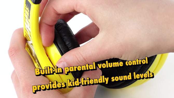 eKids Pokemon Wired Headphones for Kids, Over Ear Headphones for School, Home, or Travel - Yellow (PK-140.EXV1), 2 of 6, play video