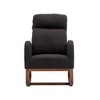 VYNXARIA Rocking Chair,Recliner Armchair with Wood Legs and Side Pocket, Nursery Rocking Accent Chair with High Back(Black linen) - 2 of 4