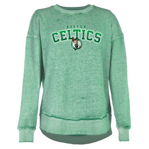 NBA Boston Celtics Women's Ombre Arch Print Burnout Crew Neck Fleece Sweatshirt - 1 of 4