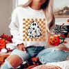Simply Sage Market Women's Graphic Sweatshirt Checkered Flower Ghost - 2 of 4