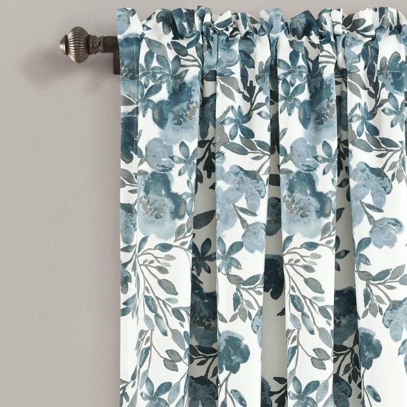2pk 52&#34;x84&#34; Light Filtering Tanisha Curtain Panels Blue/Gray - Lush D&#233;cor, 3 of 10