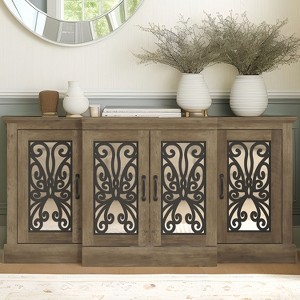 Galano Calidia Wood 60.4 in. 4 Door Wide Accent Sideboard with Adjustable Shelves - 1 of 4