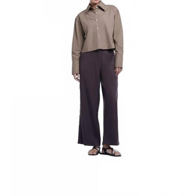 Women's Cropped Cotton Button Down Shirt - DƒÅl the Label