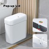 Aoibox Slim Press-Top Trash Can with Lid, 10L/2.7 Gallon Compact Waste Bin for Bathroom, Bedroom, Kitchen, Office, RV, Craft Room - 3 of 4