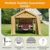 WhizMax Carport & Party Tent, Heavy Duty Portable Garage Car Port Canopy with 4 Roll-up Doors & 4 Windows - 3 of 4