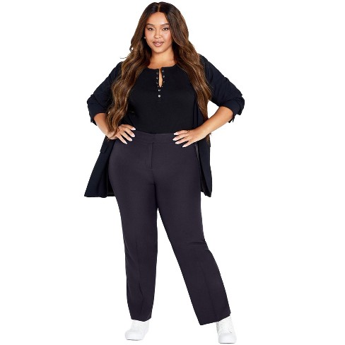 Avenue Women's Plus Size Tall Cool Hand Trouser - image 1 of 4