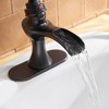 BWE Waterfall Single Hole Single-Handle Bathroom Faucet with Drain Kit and Supply line in Bronze - 4 of 4