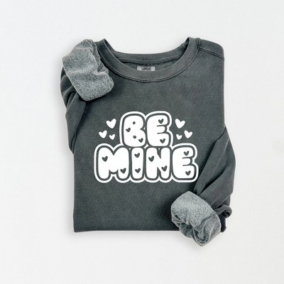 Simply Sage Market Women's Lightweight Garment Dyed Graphic Sweatshirt Be Mine Bubble