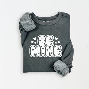Simply Sage Market Women's Lightweight Garment Dyed Graphic Sweatshirt Be Mine Bubble - 1 of 4