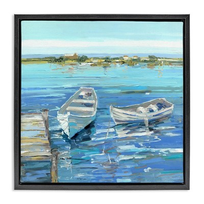 Stupell Industries Serene Rowboats at Dock, 18" x 18"