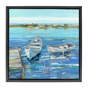 Stupell Industries Serene Rowboats at Dock, 18" x 18" - 1 of 4