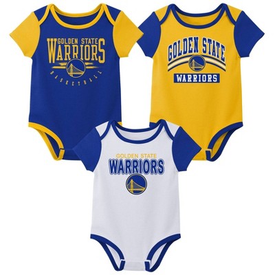 NBA State Warriors Boys' 3pk Bodysuit Set