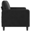 vidaXL Sofa Chair Upholstered Single Sofa Armchair for Living Room Velvet - Black 55.1" - 3 of 4