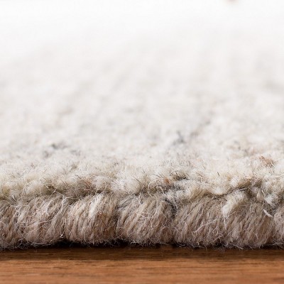 Ivory Handmade Tufted Wool Square Area Rug