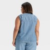 Women's Denim Tie-Front Utility Vest - Universal Thread™ - 2 of 3