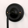 DORESshop 10 In. 1-Light Black and Gold Wall Sconce Modern Light Fixture for Bedroom or Hallway with White Globe Shade - 3 of 4
