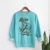 Simply Sage Market Women's Garment Dyed Graphic Sweatshirt Actin' Up Horse - 2 of 2