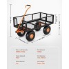 Heavy Duty Steel Garden Cart - 3 In 1 Pullable Garden Wagon, 10 Inch Wheels, Ideal for Gardening Soil, Tools, and Plant Transport - 3 of 4