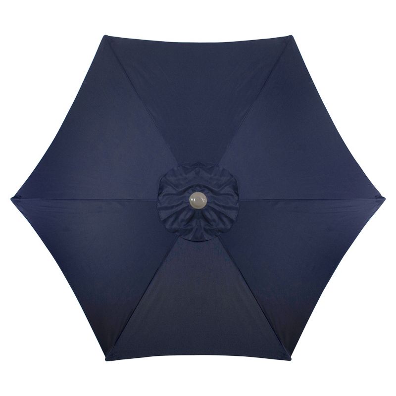 Northlight 7.5ft Outdoor Patio Market Umbrella with Hand Crank, Midnight Blue, 3 of 6