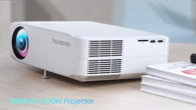 VANKYO Performance V630W Native 1080P Full HD Projector with Bonus Screen &#8211; White, 2 of 10, play video