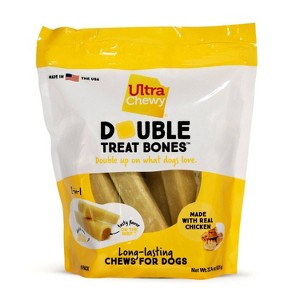 Ultra Chewy Double Bones Chicken Flavor Dry Dental Dog Treats - 1 of 4