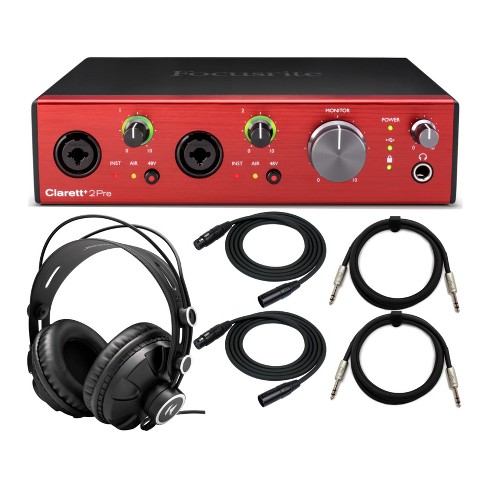 Focusrite Clarett+ 2Pre 10-In and 4-Out Audio Interface Bundle