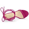 Allegra K Women's Platform Stiletto Heels Lace Up Sandals - 4 of 4