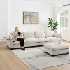Whisen 130" Modular Sectional Sofa, L-Shape with Folding Table and Dual-Port Charging - 3 of 4