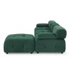 Modular Sectional Sofa(93"x62"x25"), Living Room Sofa Couch Set With Ottoman, L-Shaped Sofa, Button Tufted Velvet Fabric Couch - 4 of 4