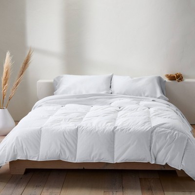 King White Cotton Down Comforter with Box Quilting