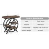 ORRD 25.59" 3-Tier Narrow End Table - Engineered Wood w/Black Frame, Sofa Side Table with Storage (Rustic Brown & Black) - 2 of 4