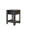 15.75" Modern MDF Side Table with Rattan Drawer – Stylish Bedroom & Living Room End Table (120lbs Capacity) - 3 of 4