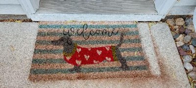 Northlight Natural Coir Rectangular Dachshund Dog Welcome Doormat 18 x 30