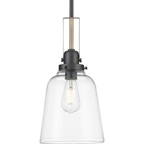 Progress Lighting, Rushton Collection, 1-Light Industrial Pendant, Graphite Finish, Clear Glass Shade - image 1 of 2