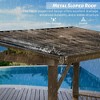 NicBex Grill Gazebo, Aluminum BBQ Outdoor Gazebo with Metal Frame and Shelves Serving Tables, Permanent Double Roof Canopy Hard top Gazebos - 2 of 4