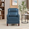 Hyleory Pushback Recliner Chair Faux Leather Armchair Push Back Recliner with Rivet Decoration Single Sofa Accent Chair for Living Room - image 4 of 4