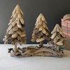 Driftwood Cedar Christmas Trees on Base – 20"H Handcrafted Natural Holiday Decor, Set of 3 by Kalalou - 2 of 3