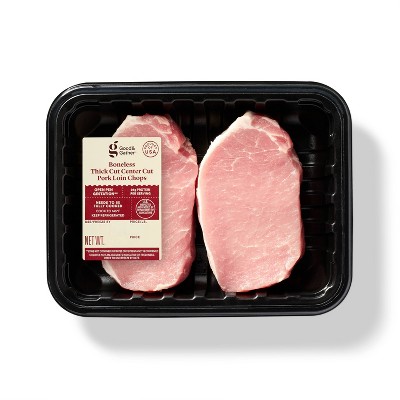 Boneless Thick Cut Center Cut Pork Loin Chops - price per lb - Good & Gather™