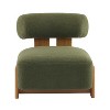 MAYEERTY 27.25" Modern Boucle Lounge Chair, Solid Wood Frame Rolled Backrest Soft Durable Upholstery, Living Room Bedroom Office - 3 of 4