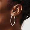 Black Bow Jewelry 2mm Round Hoop Earrings in 14k White Gold, 35mm (1 3/8 Inch) - 4 of 4