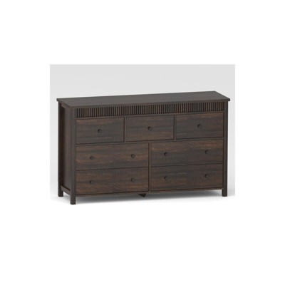 Farmhouse 6 Drawer Dresser for Bedroom,Wood Dresser & Chest of Drawers,Large & Wide Dressers for Bedroom,Tall Storage Dresser Organizer