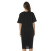 Just Love Womens Nightgown - Short Sleeve Henley Oversized Sleepwear Gown - 3 of 3