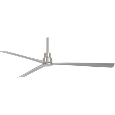 65" Minka Aire Simple Brushed Nickel Outdoor Ceiling Fan with Remote